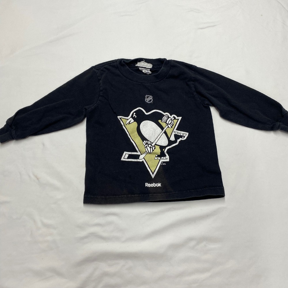 Reebok NHL Pittsburgh Penguins Toddler 2T Long Sleeve Graphic T-Shirt Black